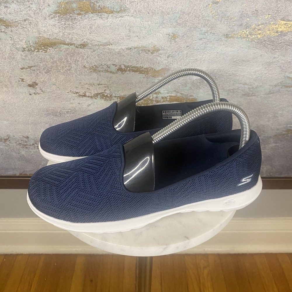 Skechers Air Cooled Goga Mat Shoes Womens Size 7 Blue Slip On Walking Sneakers